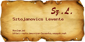 Sztojanovics Levente névjegykártya